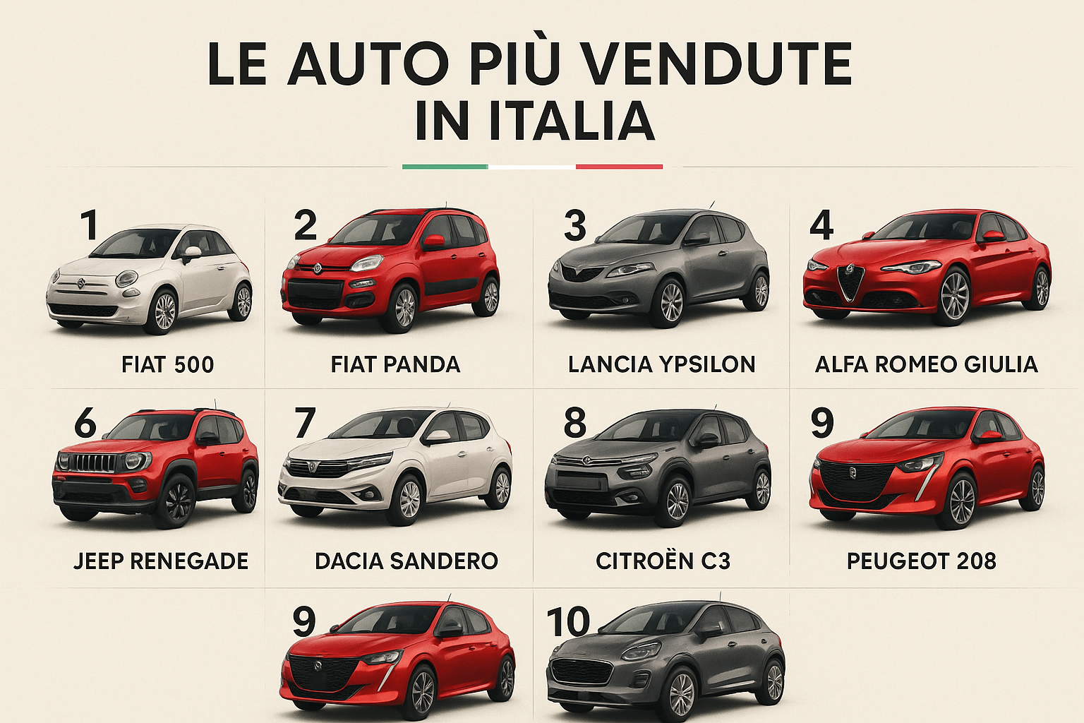 - Le Auto Più Vendute in Italia,