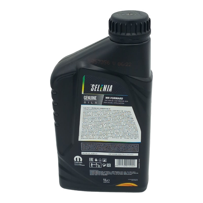 Olio Motore Selenia WR Forward Diesel | 0W20 | Acea C2 BIBA-RICAMBI