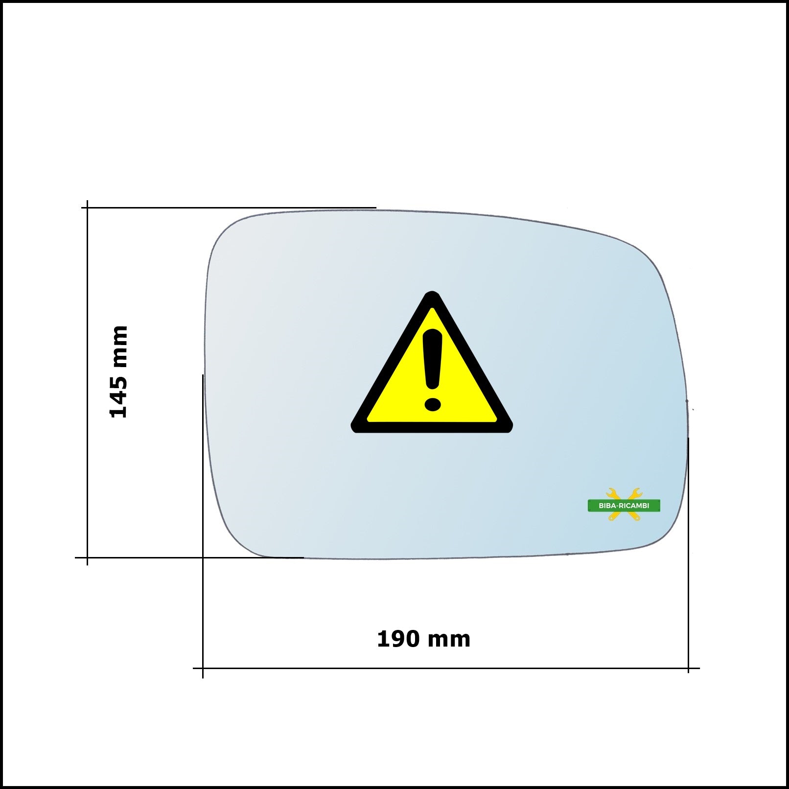 Vetro Specchio Retrovisore Lato Dx-Passeggero Per Land Rover Freelander II (L359) solo dal 2010-2015 BIBA-RICAMBI