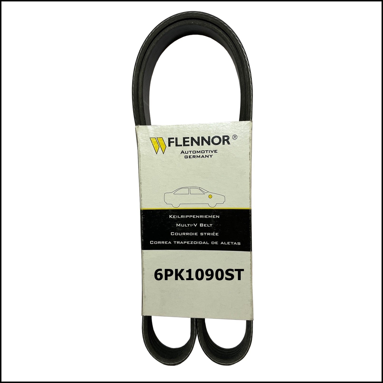 6PK1090ST Flennor Cinghia Servizi Poly-V Elastica Citroen C2 | C3 | C4 | Peugeot 206 | 207 | 307 BIBA-RICAMBI