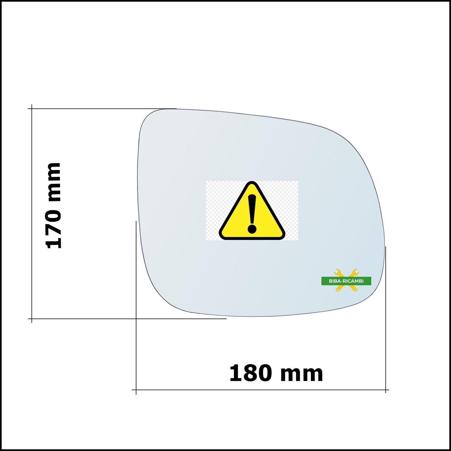 Vetro Specchio Retrovisore Lato Dx-Passeggero Per Volkswagen Multivan T5 dal 10/2009> BIBA-RICAMBI