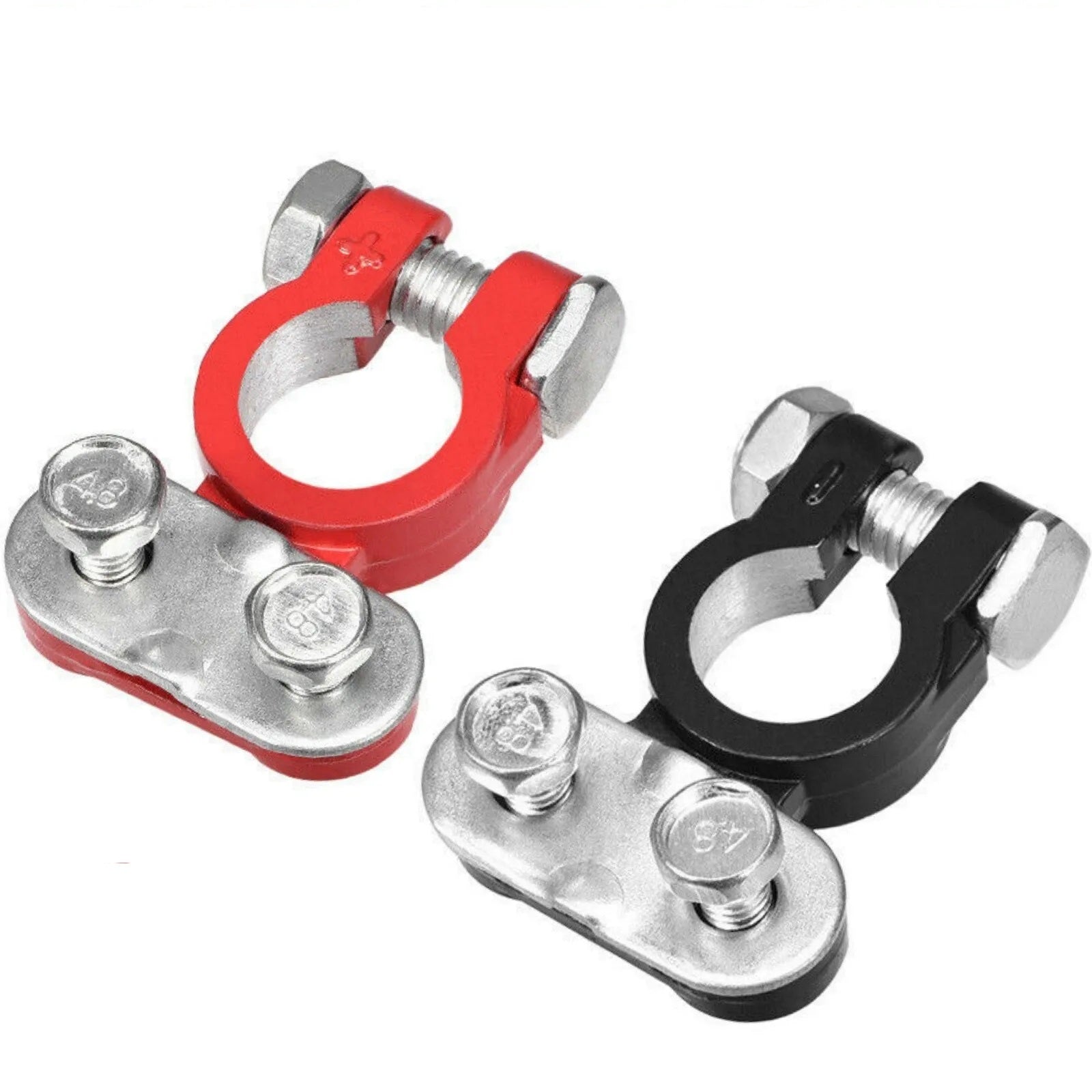 Morsetti standard per batteria auto positivo + negativo ASTA