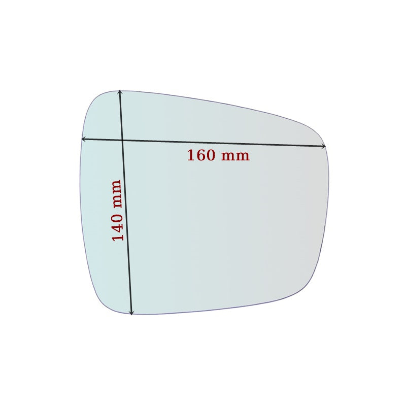 Vetro Retrovisore Asferico Lato DX Compatibile Per KADJAR (HA) dal 2015>