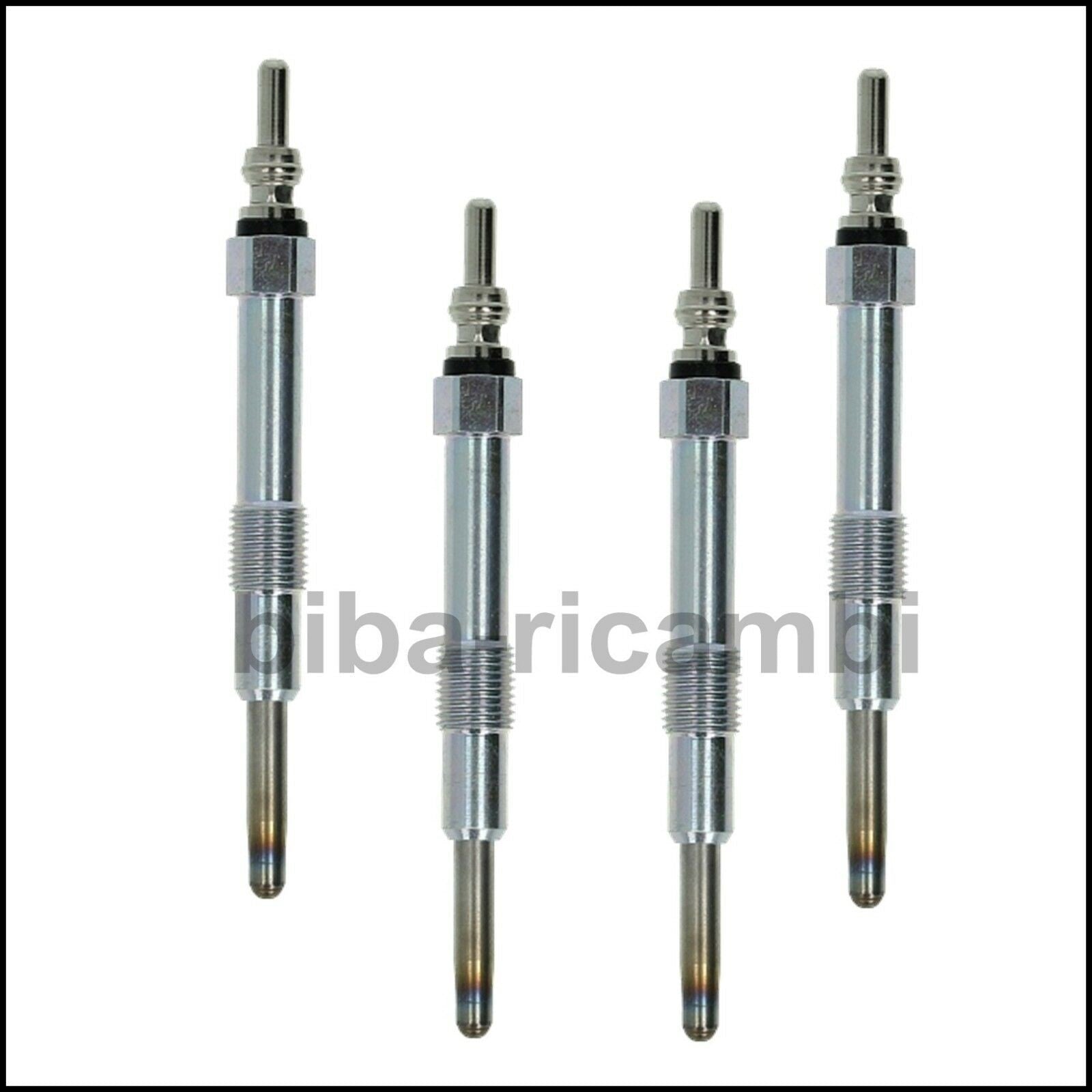 Kit 4 Candelette Adattabile SAAB 9-3 II 1.900 Diesel 88kw/120cv dal 2004> BIBA-RICAMBI