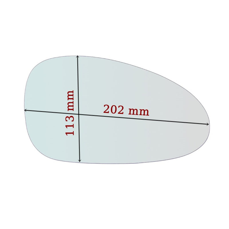 Vetro Specchio Asferico Lato DX Per Porsche BOXSTER (987) dal 2004-2013