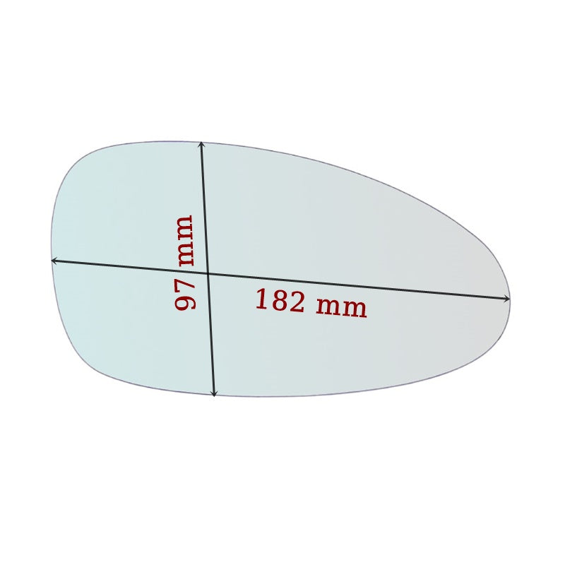 Vetro Specchio Retrovisore Lato DX-Passeggero Per Porsche 911 (964) dal 1988-1993