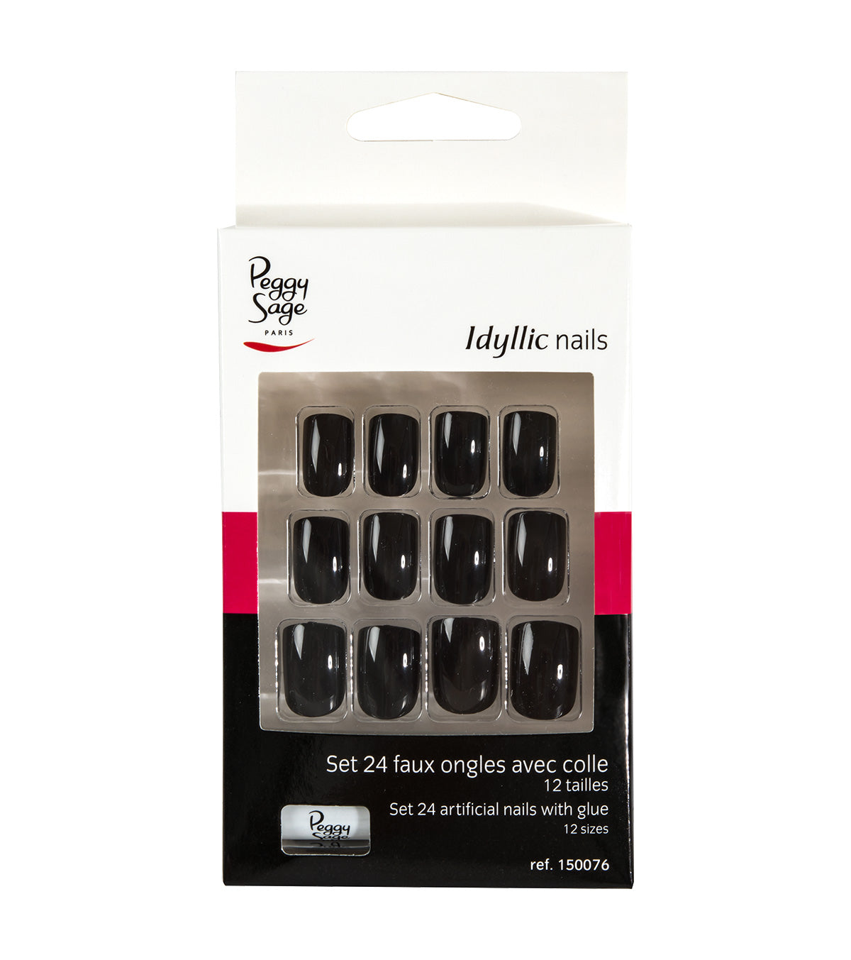 PEGGY SAGE SET 24 UNGHIE FINTE IDYLLIC NAILS - BLACK