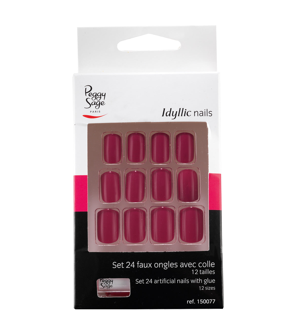 PEGGY SAGE SET 24 UNGHIE FINTE IDYLLIC NAILS - FUCHSIA