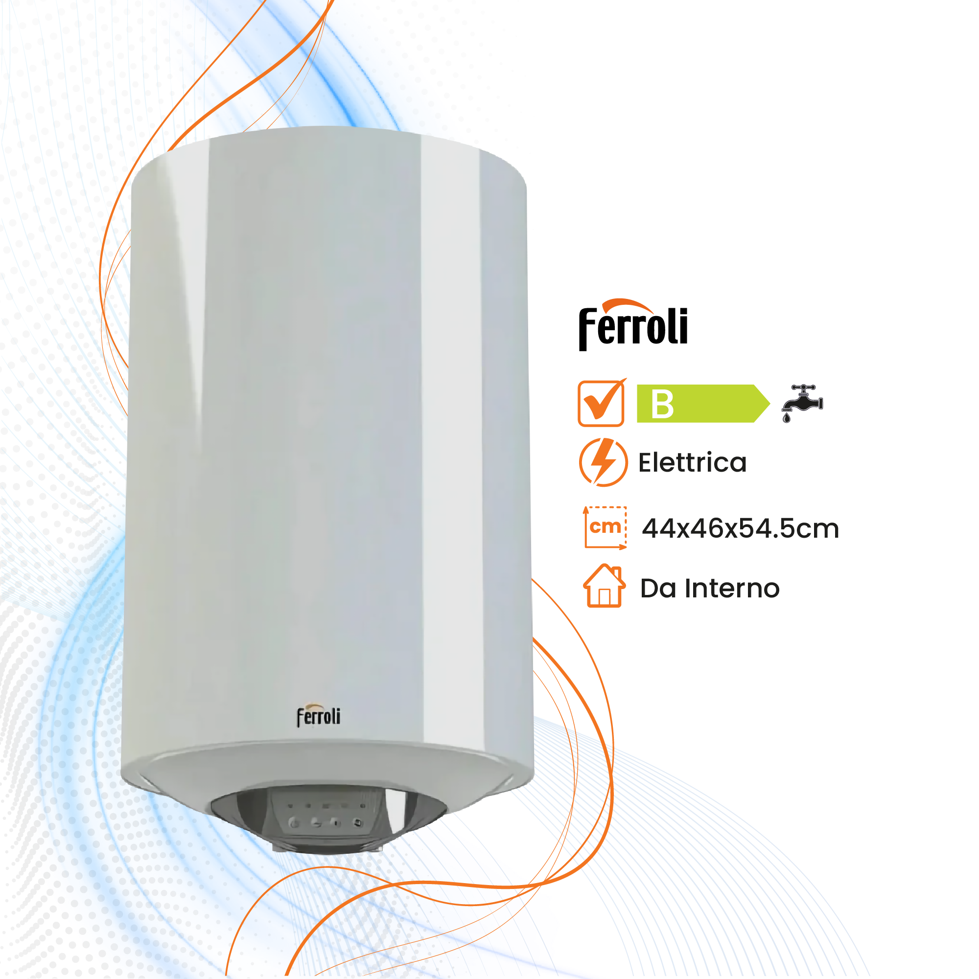 Scaldabagno Ferroli Titano Smart Elettrico Orizzontale/Verticale