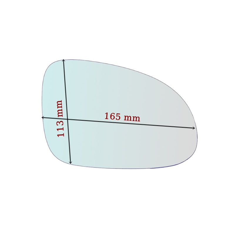 Vetro Specchio ASFERICO Lato Guidatore Per VW GOLF V (1K) dal 2003-2010