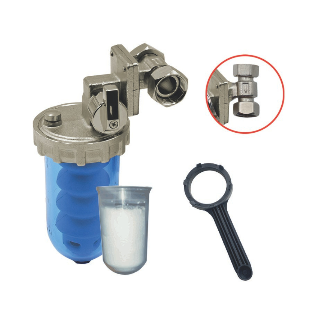 DOSATORE PROPORZIONALE DI POLIFOSFATI IN POLVERE CON BY-PASS FERRARI DOSAFER 1/2"