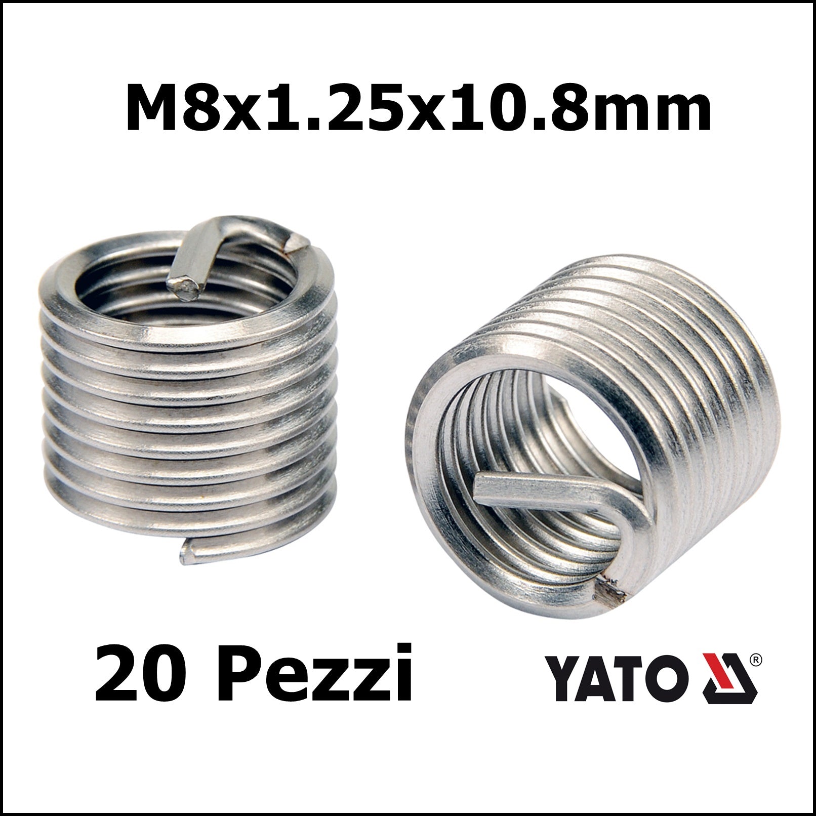 G. FILETTI RIPORTATI 20 PEZZI M8x1.25x10.8mm BIBA-RICAMBI