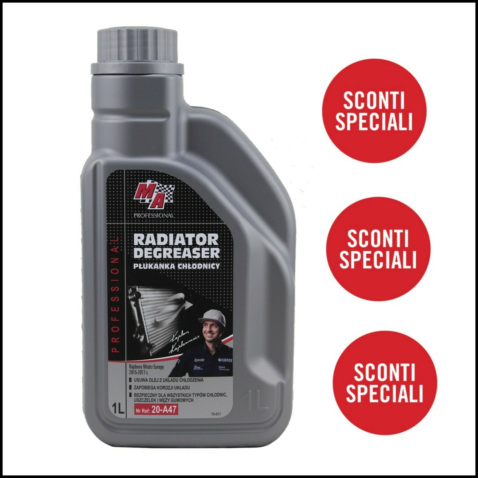 B. Pulitore Detergente Sgrassante Per Radiatori Auto 1000 ml BIBA-RICAMBI