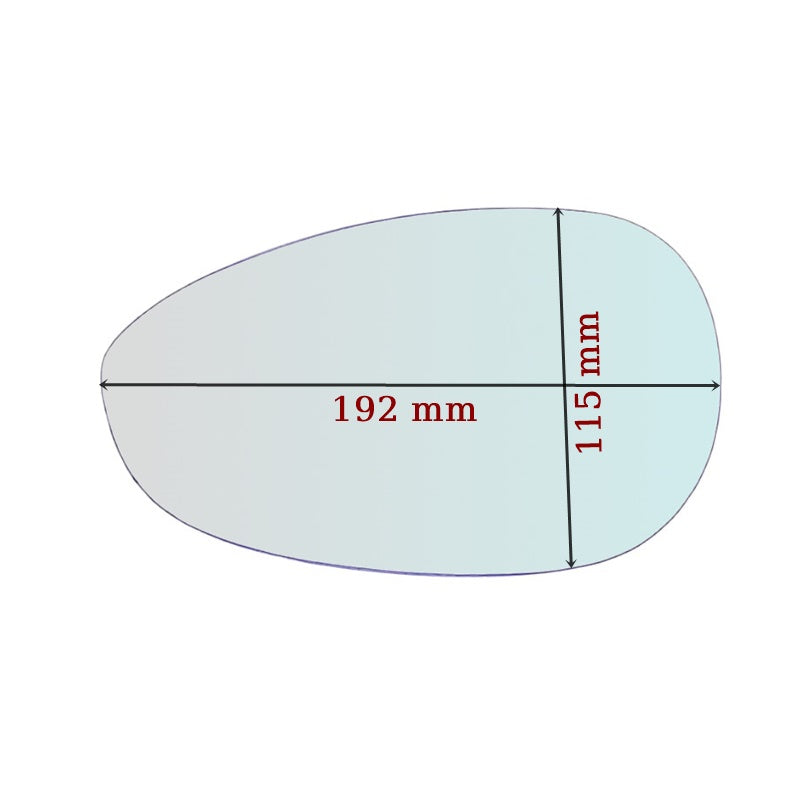 Vetro Specchio Retrovisore Lato SX Per Fiat Grande Punto (199) dal 2005>