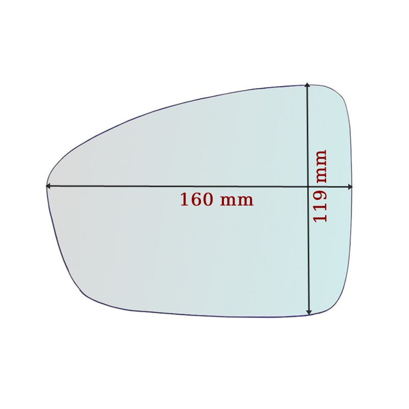 Piastra Retrovisore Con BLIND SPOT Lato SX Per Mitsubishi Colt VII dal 2023>
