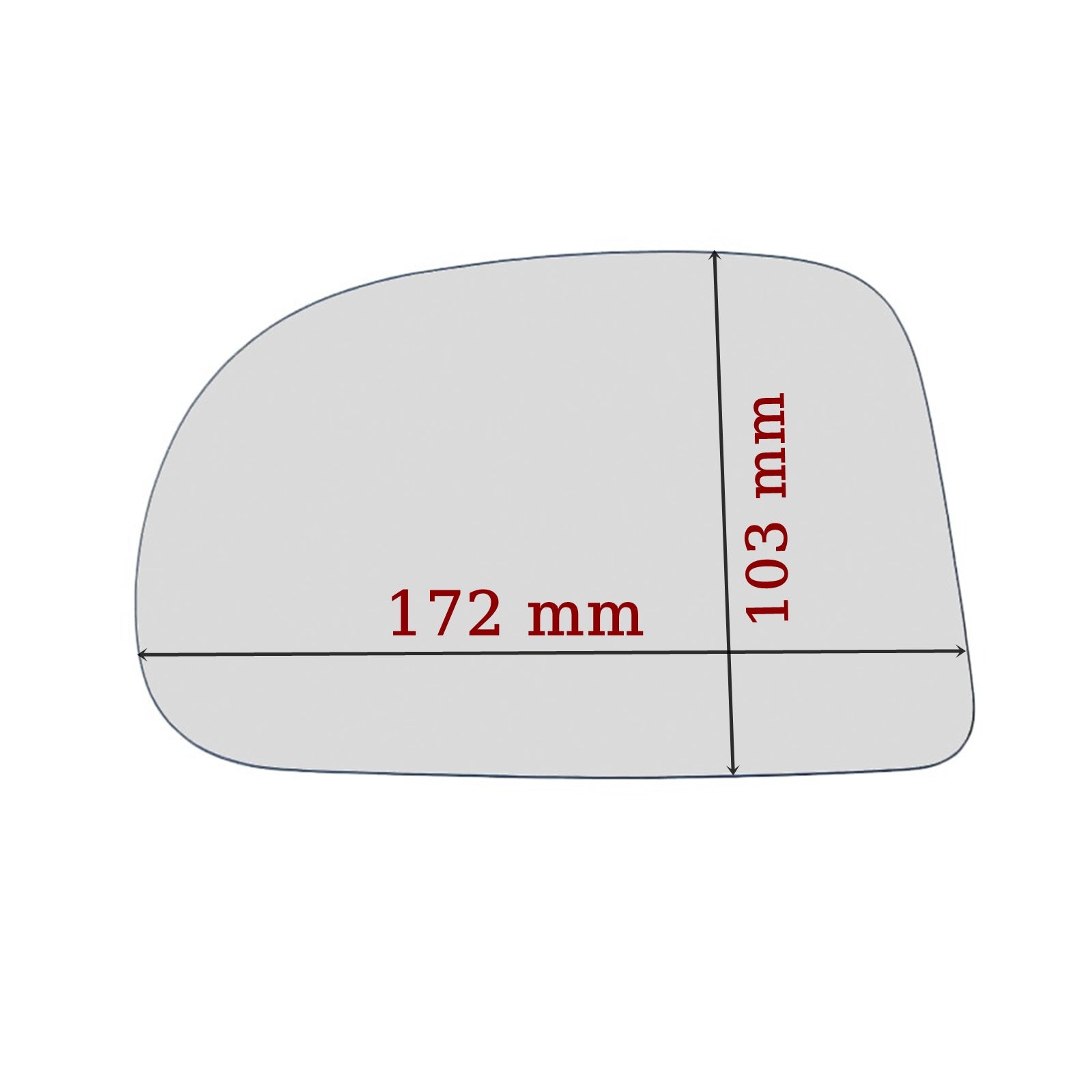 Vetro Specchio Retrovisore Lato SX-Guidatore Pe Hyundai Atos dal 1997>