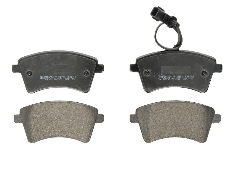 Kit 4 Pastiglie Freno Anteriori Compatibile Per Renault Kangoo Express Dal 2008> BIBA-RICAMBI
