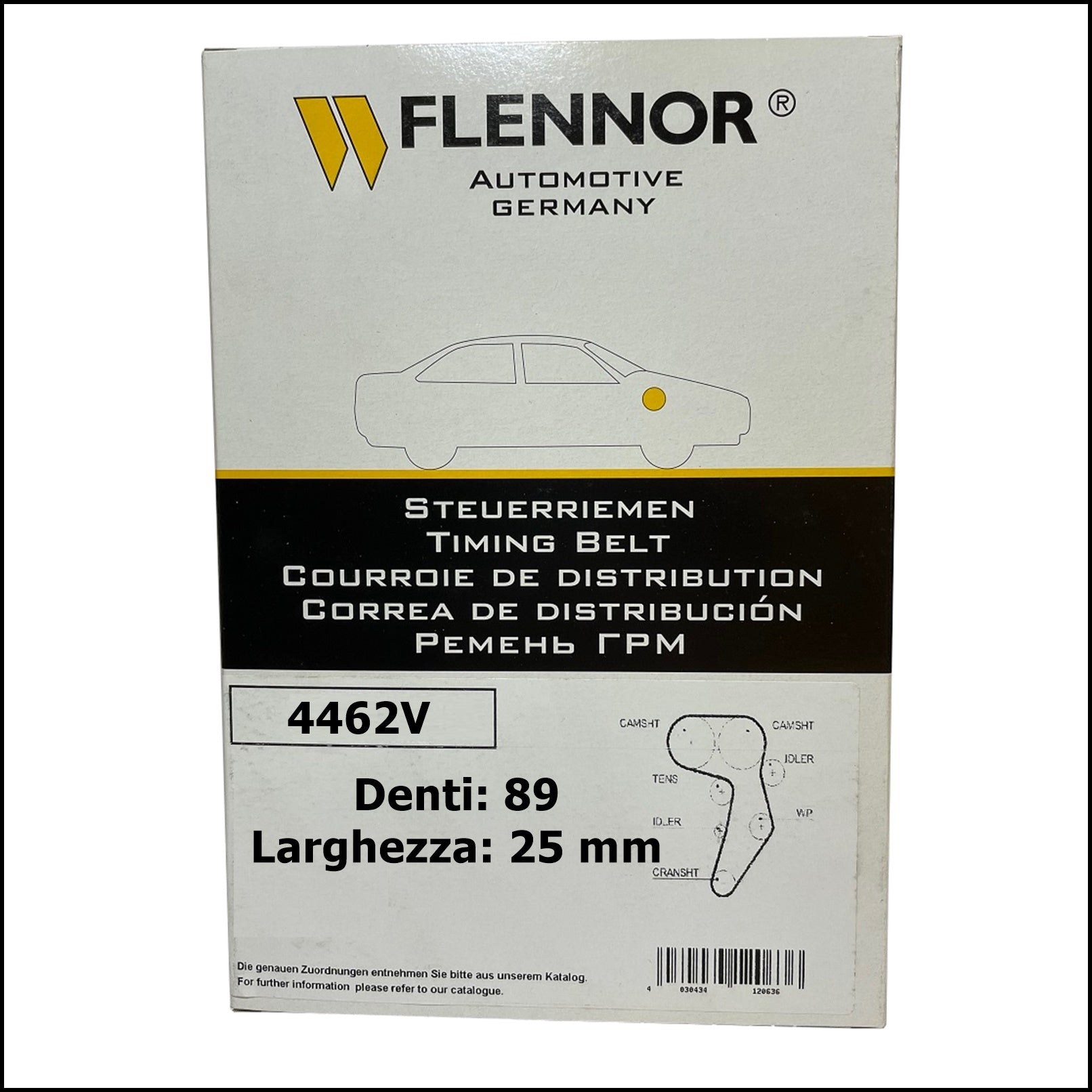4466V Flennor Cinghia Distribuzione Dacia Logan | Sandero | Nissan Kubistar | Renault Clio | Kangoo | Modus BIBA-RICAMBI