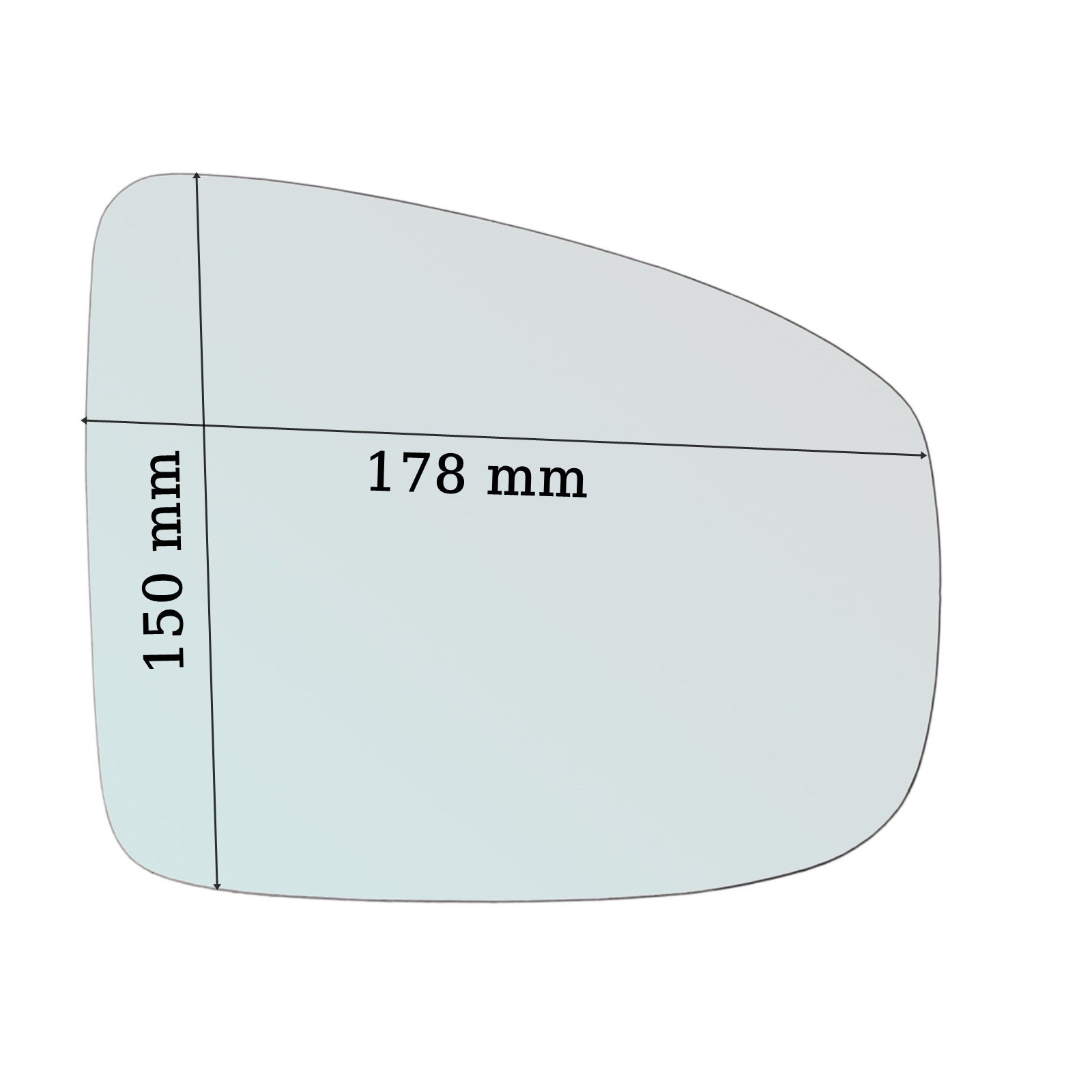 Vetro Retrovisore Asferico Lato DX Per Nissan MURANO II (Z51) dal 2007-2014