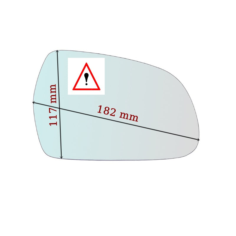 Vetro Specchio Retrovisore Lato SX Per Audi A6 III (4F) solo dal 2008-2011 - BIBA-RICAMBI