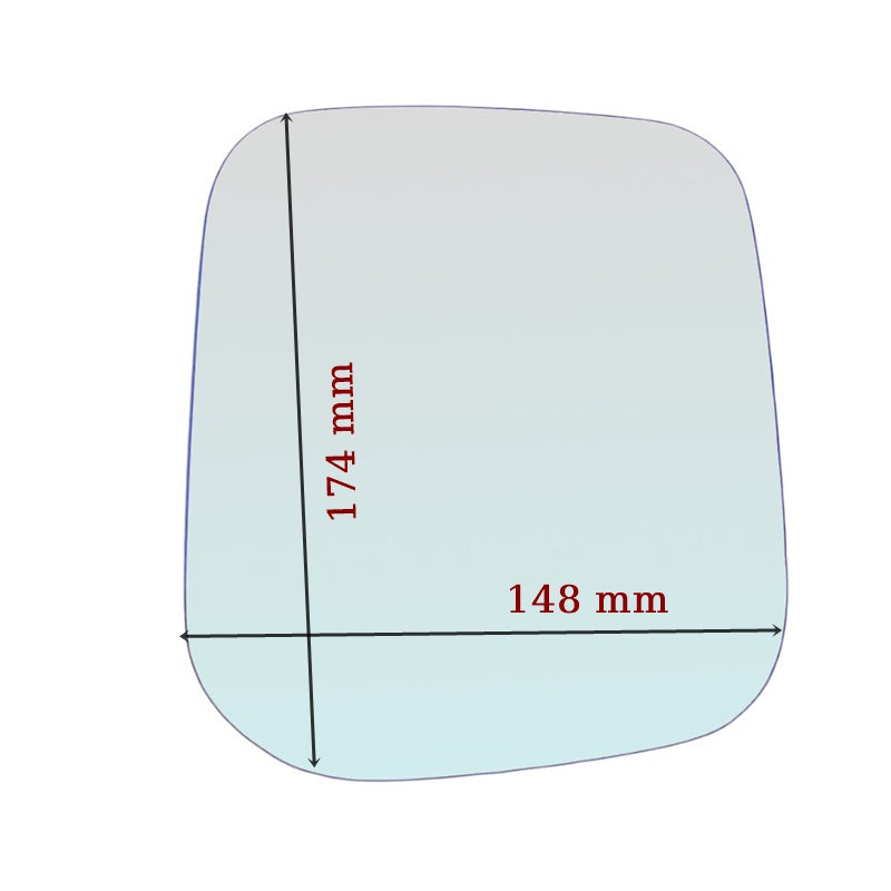 Vetro Specchio Retrovisore Lato SX Per Mitsubishi Pajero II (V3) dal 1990-2000