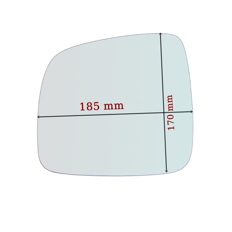 Vetro Specchio Retrovisore Lato SX-Guidatore Per VW Caddy III (2K) dal 2004>