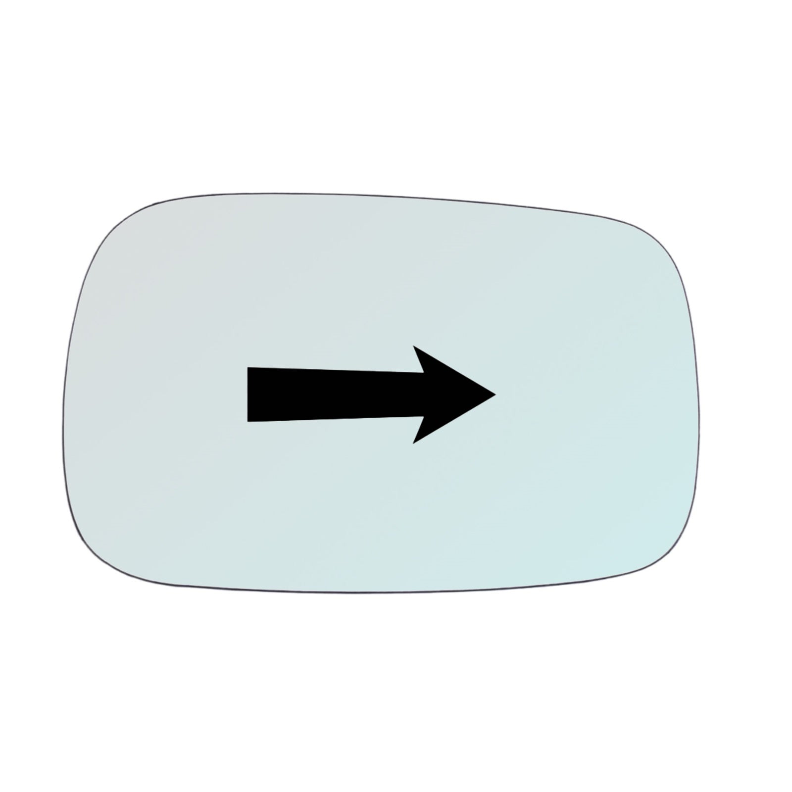 Vetro Specchio Retrovisore Lato DX-Passeggero Per Maggiolino II dal 1974>