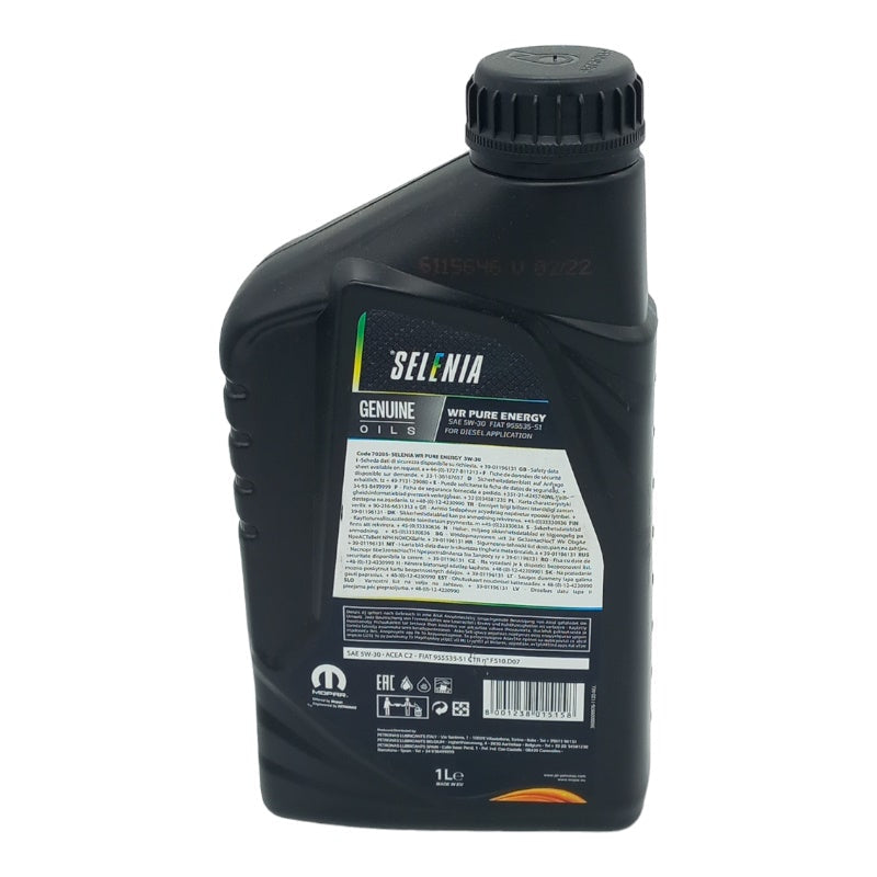 Olio Motore Selenia WR Pure Emergy | 5W30 | Acea C2 | 5W-30 BIBA-RICAMBI