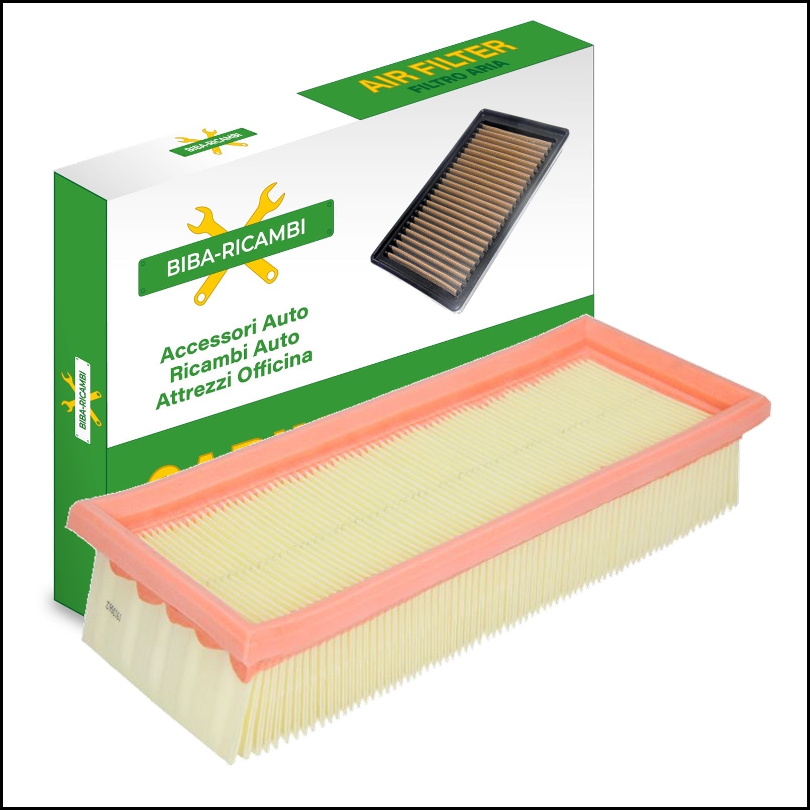 Filtro Aria Motore Adattabile Fiat Cinquecento 1.100 Sporting dal 1994-1998 BIBA-RICAMBI