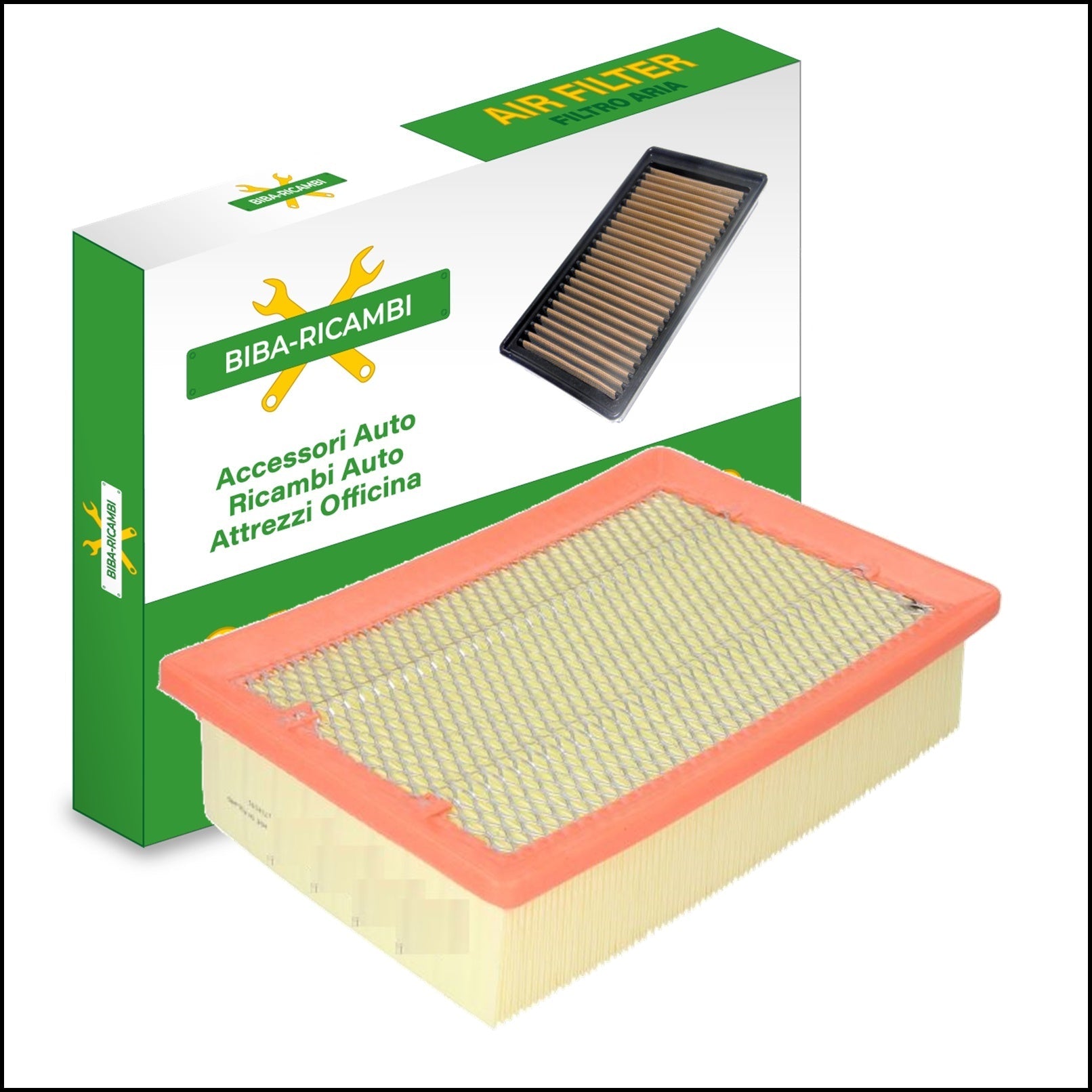 Filtro Aria Motore Adattabile Alfa Romeo 155 2.0 T.S 110kw/150cv dal 1996-1997 BIBA-RICAMBI