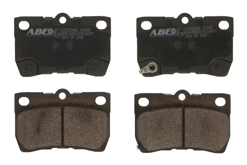 Kit 4 Pastiglie Freno Posteriori Compatibile Per Lexus IS C Dal 2009> BIBA-RICAMBI