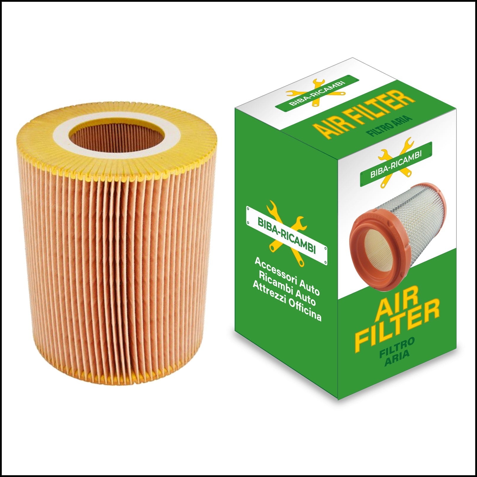 Filtro Aria Motore Adattabile Mercedes Classe A (W168) A190 92kw/125cv dal 1999> BIBA-RICAMBI
