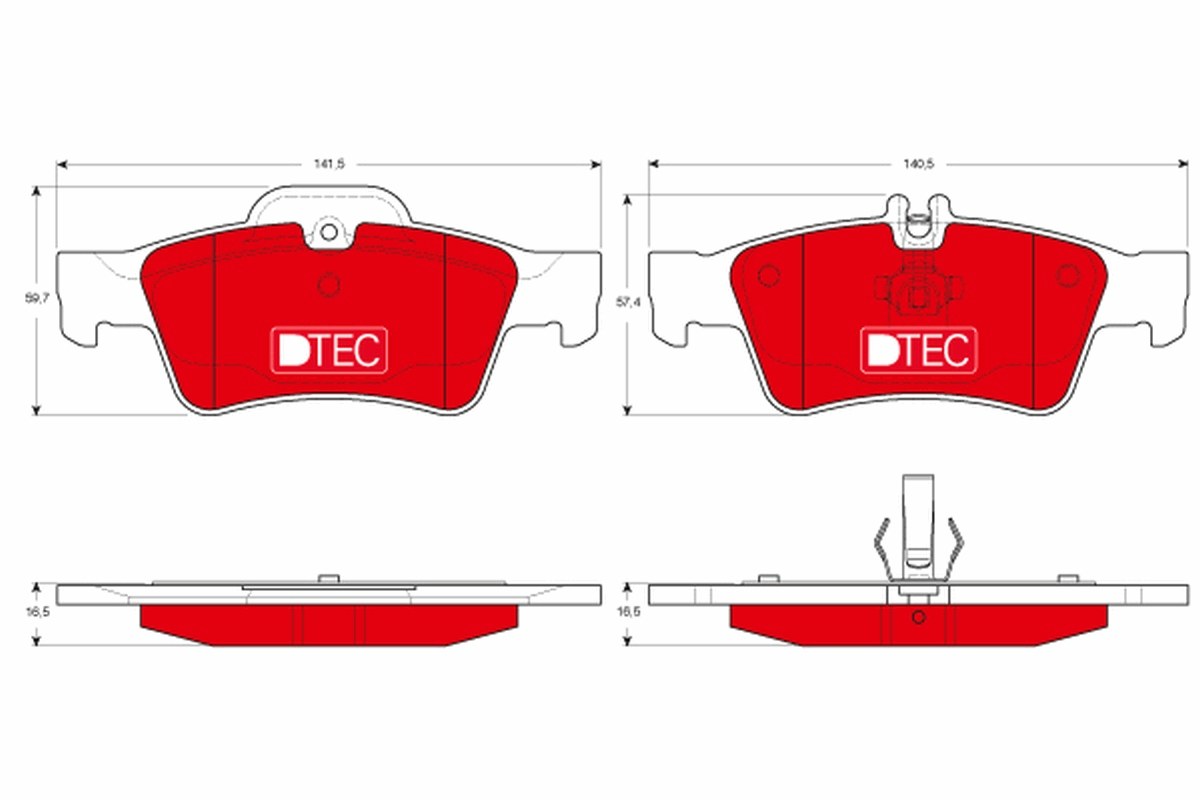 Kit 4 Pastiglie Freno Marca TRW Codice | GDB1546DTE BIBA-RICAMBI