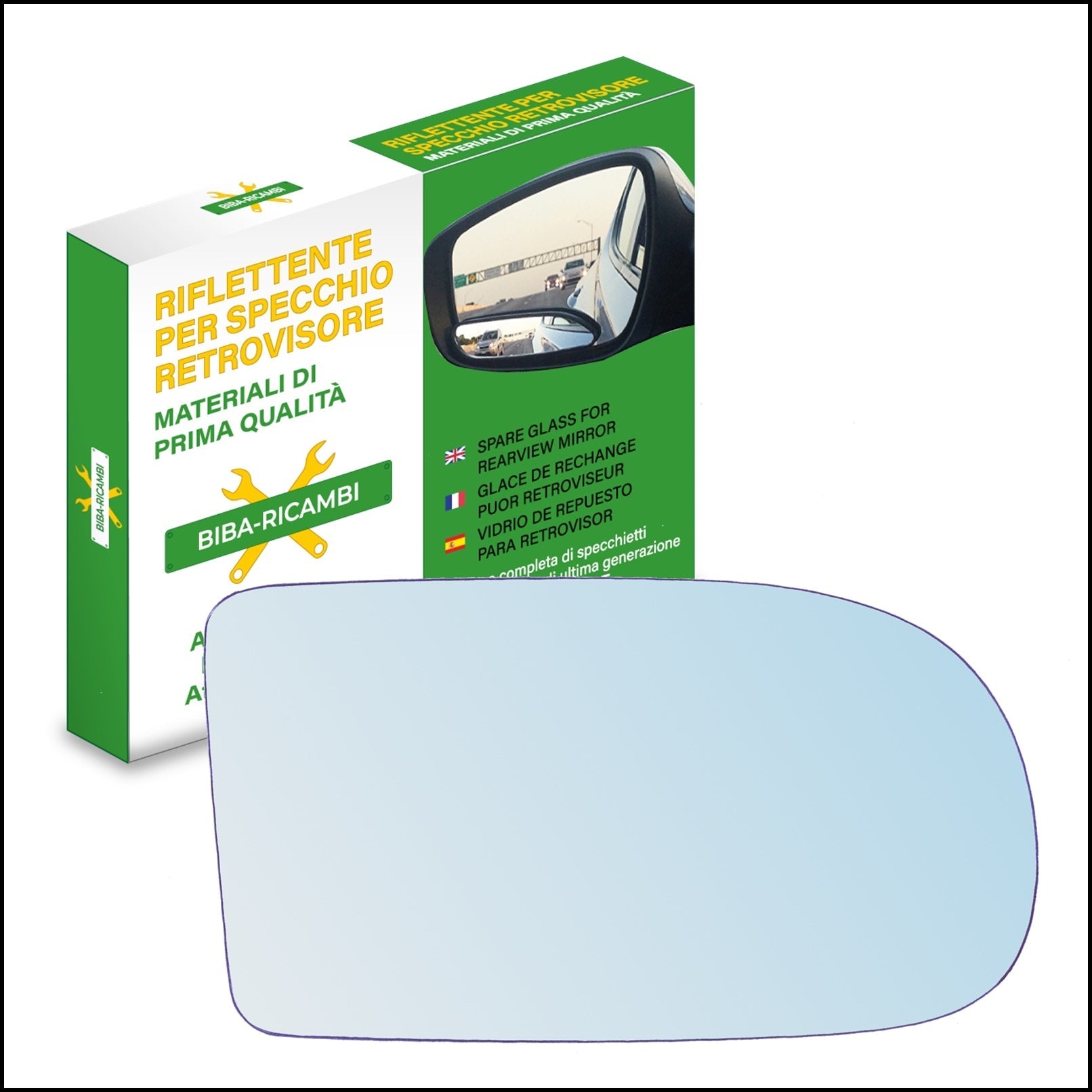 Vetro Specchio Retrovisore Lato DX Compatibile Per Renault Espace II dal 1991-1997 BIBA-RICAMBI