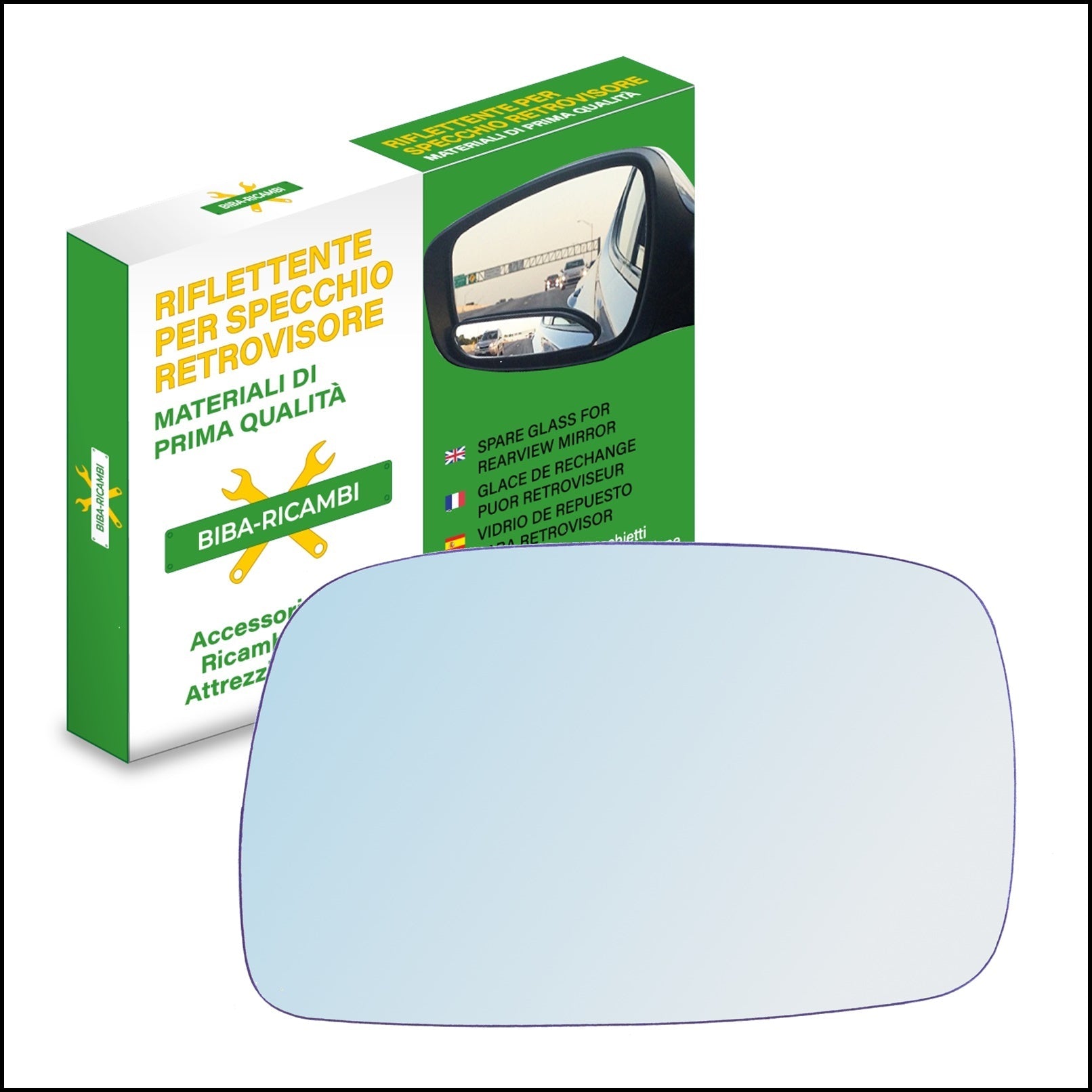 Vetro Specchio Retrovisore Lato DX Compatibile Per Toyota MR2 Dal 1999-2007 BIBA-RICAMBI