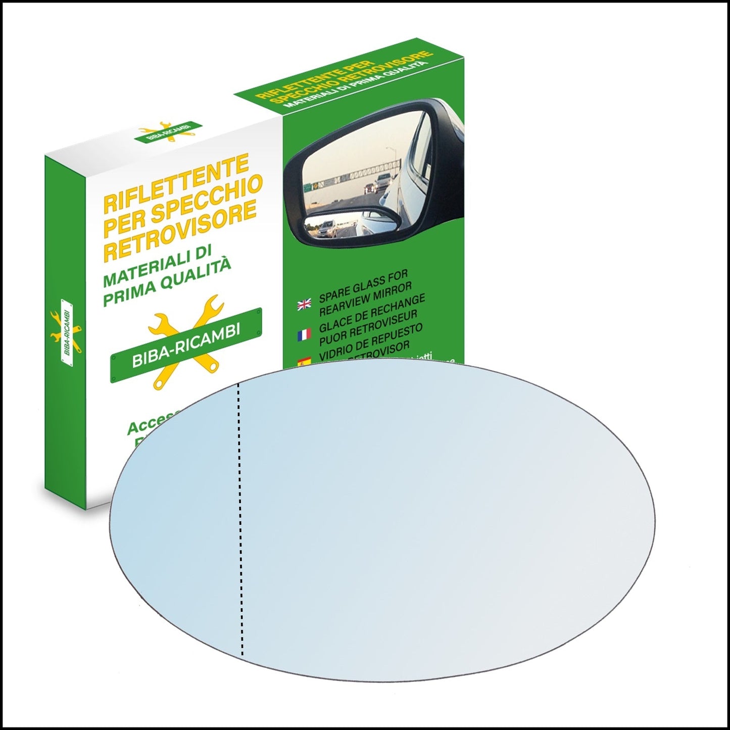 Vetro Specchio Retrovisore Asferico Lato SX Compatibile Per Bmw Z3 (E36) Modello M BIBA-RICAMBI