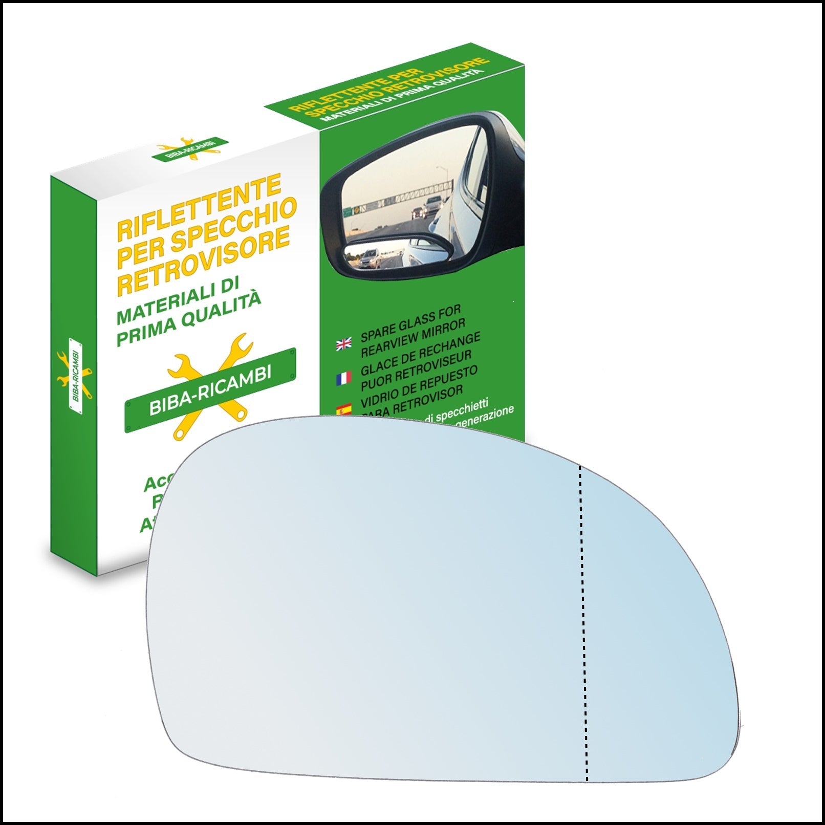 Vetro Specchio Retrovisore Lato Asferico DX Compatibile Per Hyundai Accent solo dal 2003-2005 BIBA-RICAMBI
