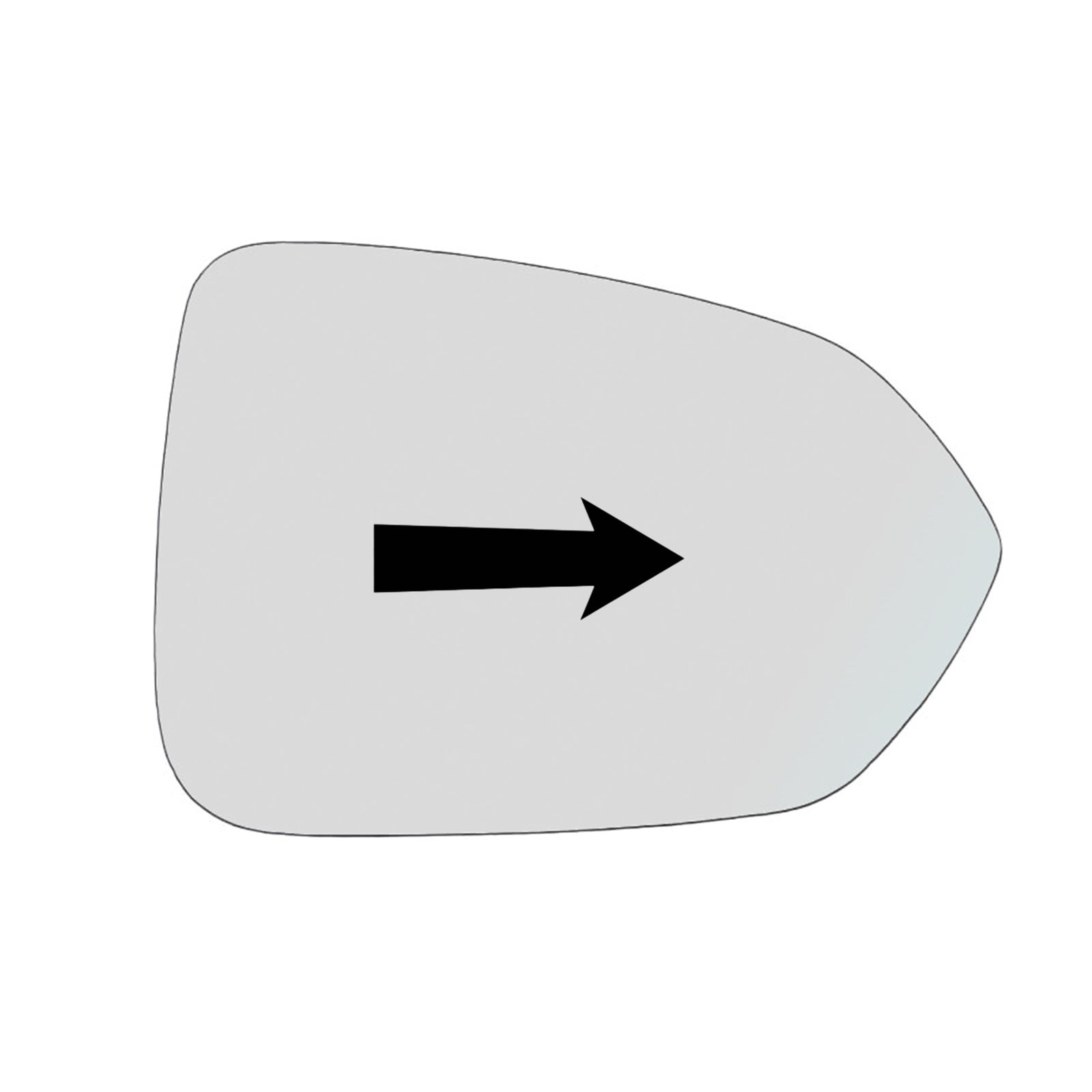 Vetro Specchio Retrovisore Lato DX-Passeggero Compatibile Per Evo 3. dal 2021>