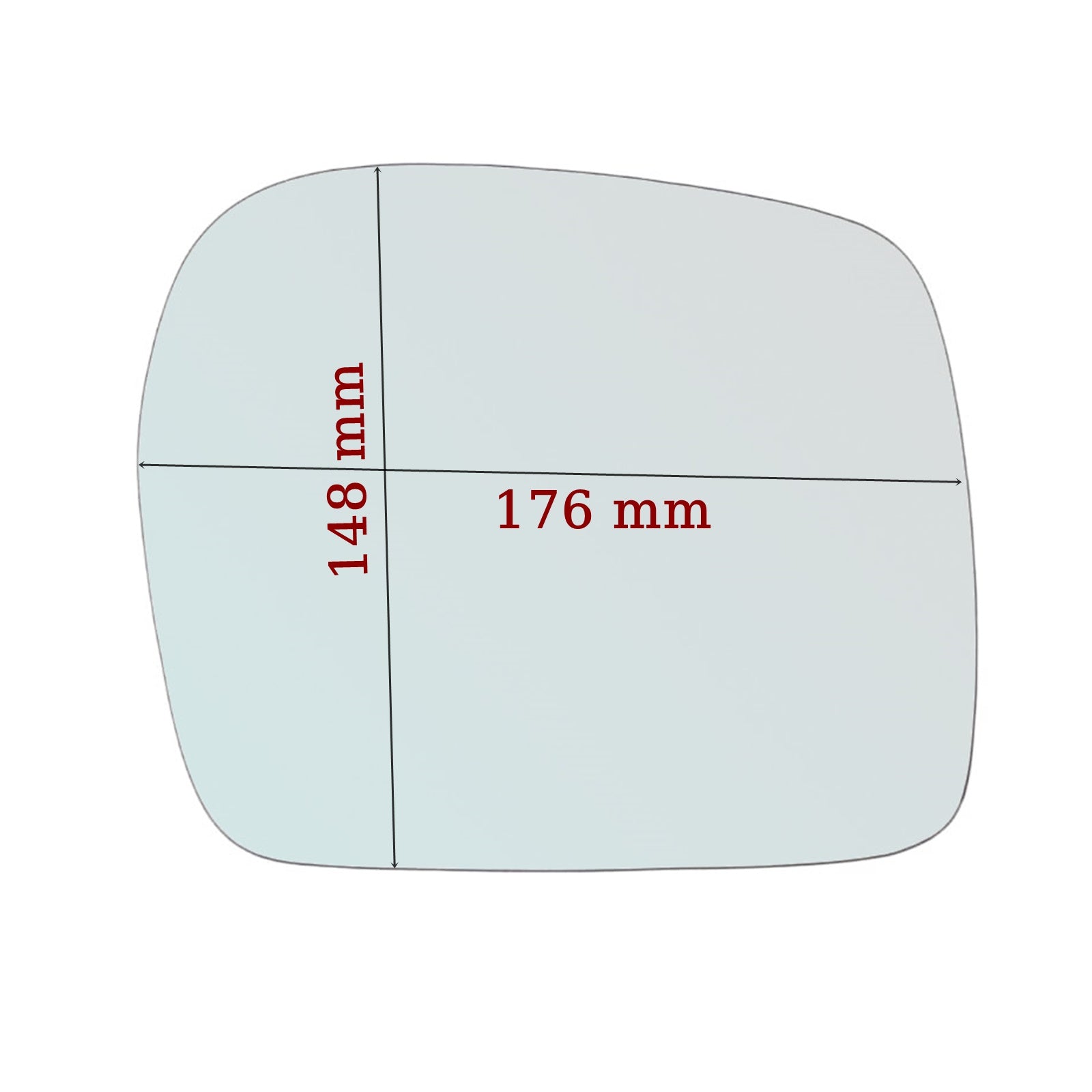 Vetro Specchio Retrovisore Lato DX-Passeggero Per Toyota Hilux 1998-2005