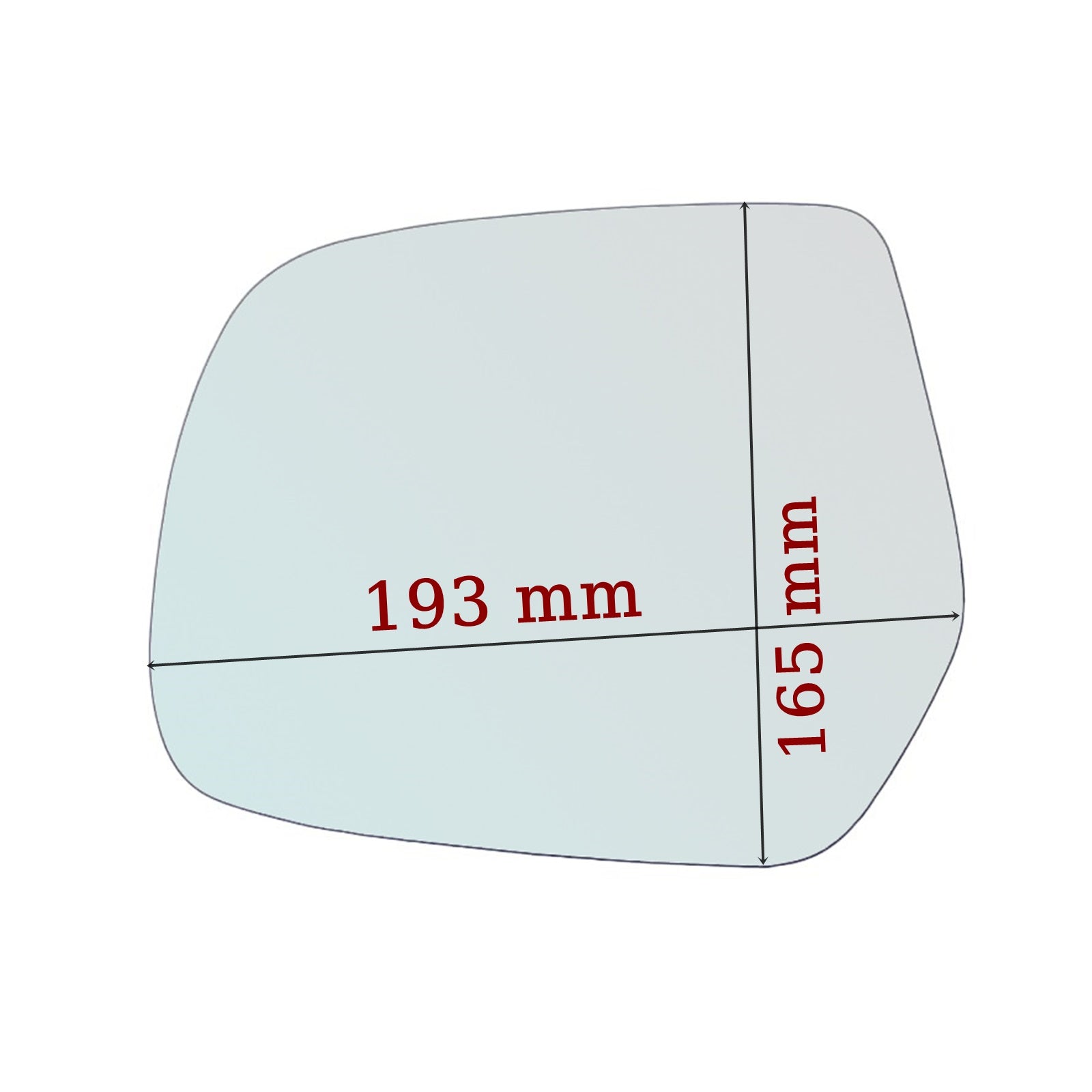 Vetro Specchio Retrovisore Lato DX Per Mazda BT-50 dal 2006-2015