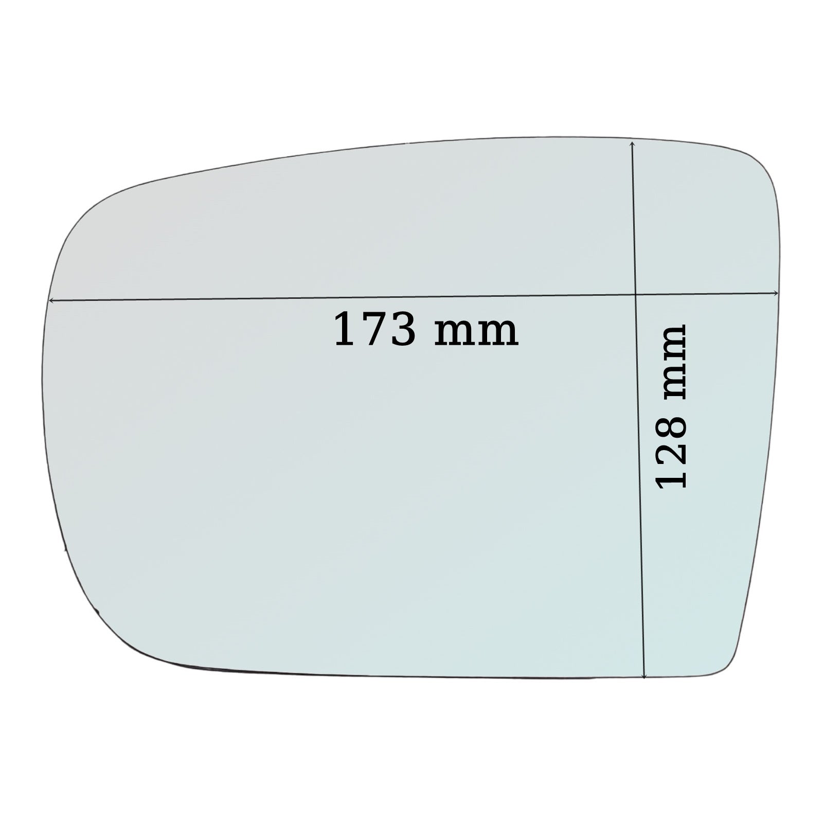 Vetro Specchio Lato SX-Guidatore Per Maserati QUATTROPORTE VI dal 2012>