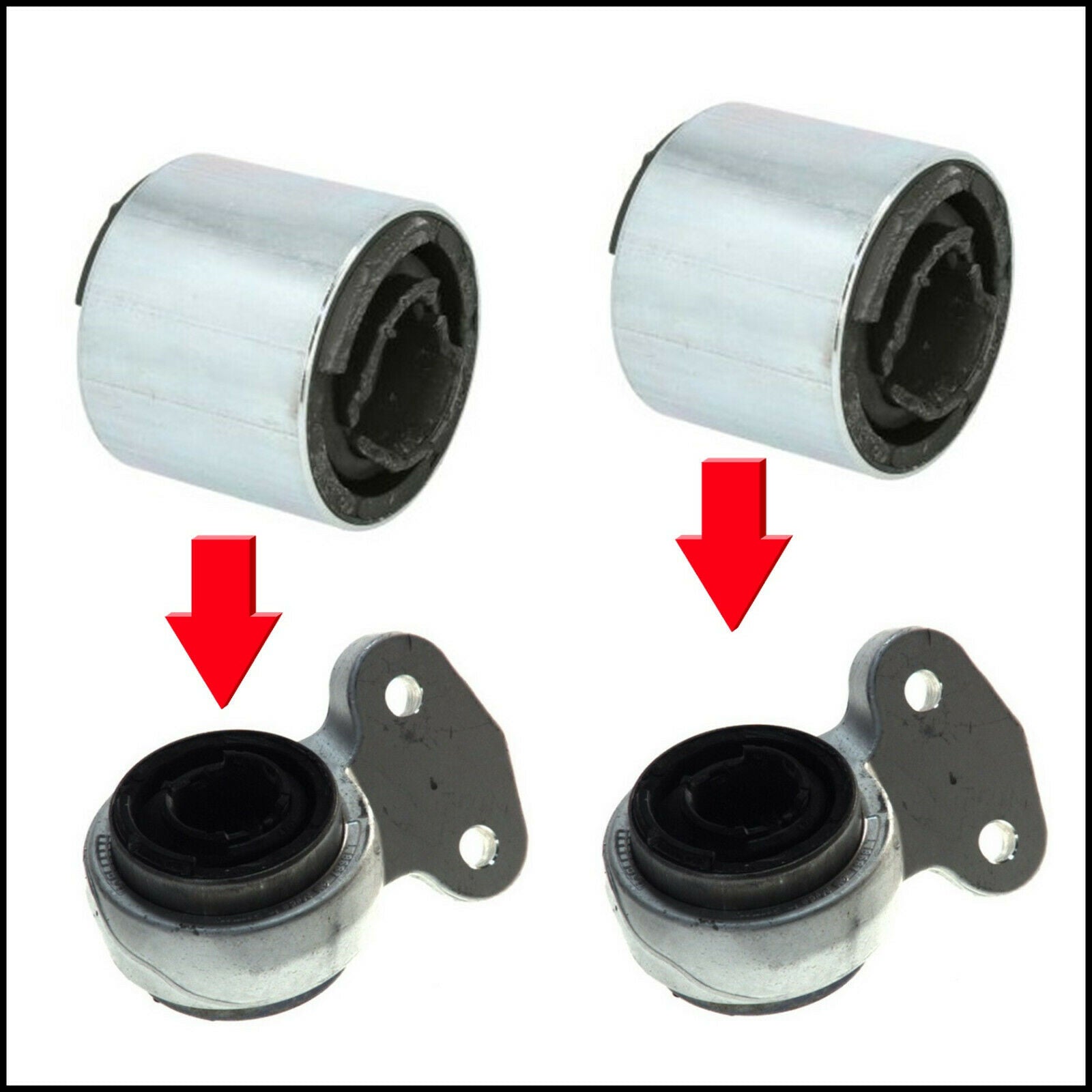 Silent Block Gommini Bracci Sospensione Anteriori Per Bmw Serie 3 (E46) 1998-2007 BIBA-RICAMBI