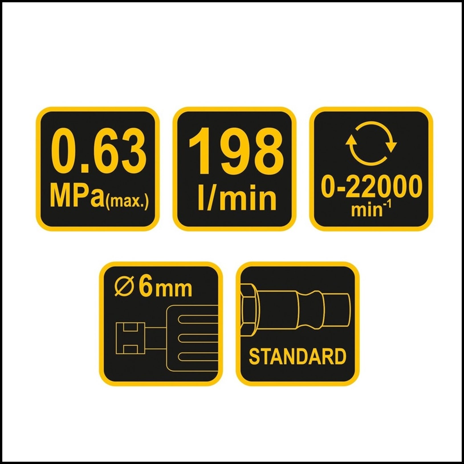 Smerigliatrice Pneumatica Diritta art.81108 VOREL