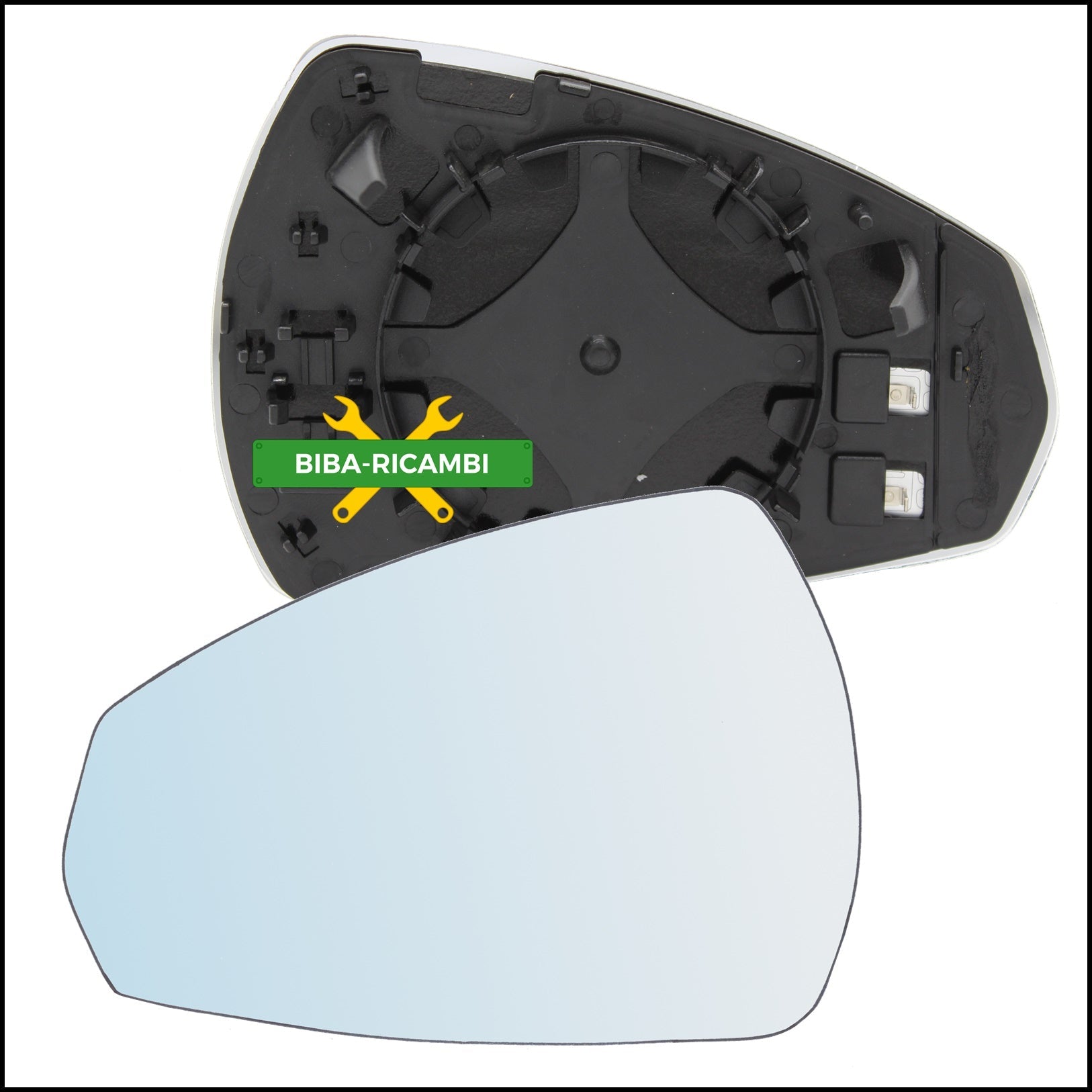 Specchio Piastra Retrovisore Termica Lato Sx-Guidatore Per Audi A3 III (8V) dal 2012> BIBA-RICAMBI