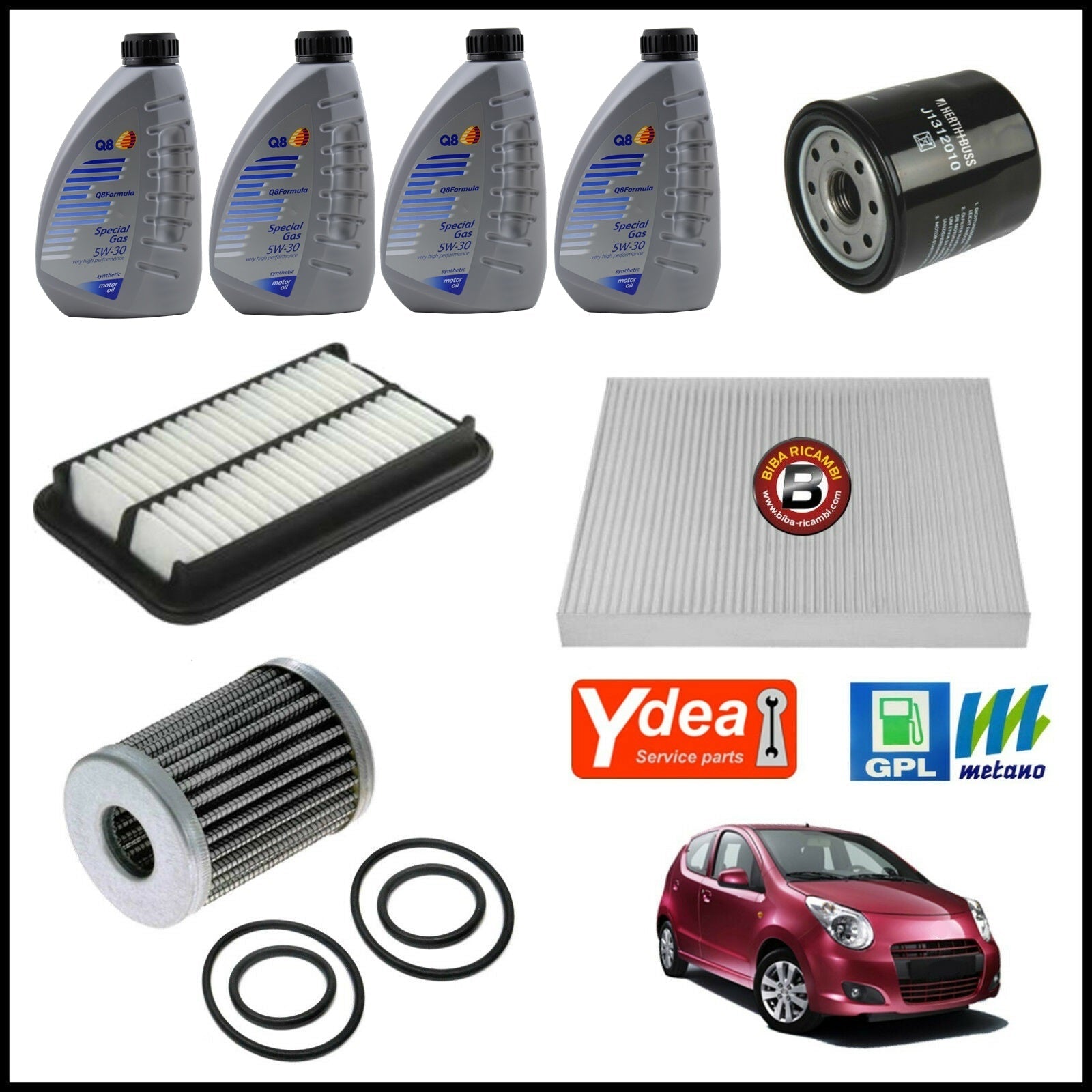 Kit Tagliando Olio | Filtri Per Suzuki Alto VI 1.000 GPL 50kw/68cv dal 2009> BIBA-RICAMBI