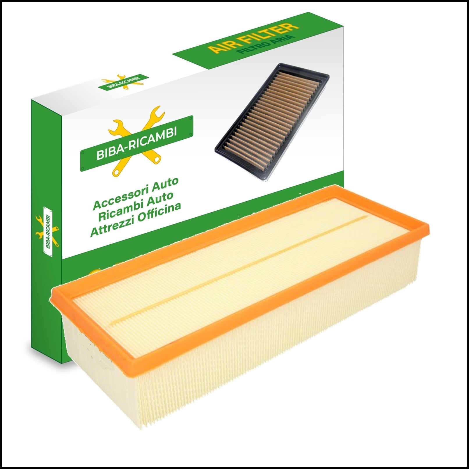 A. Filtro Aria Motore 345x136x70mm BIBA-RICAMBI