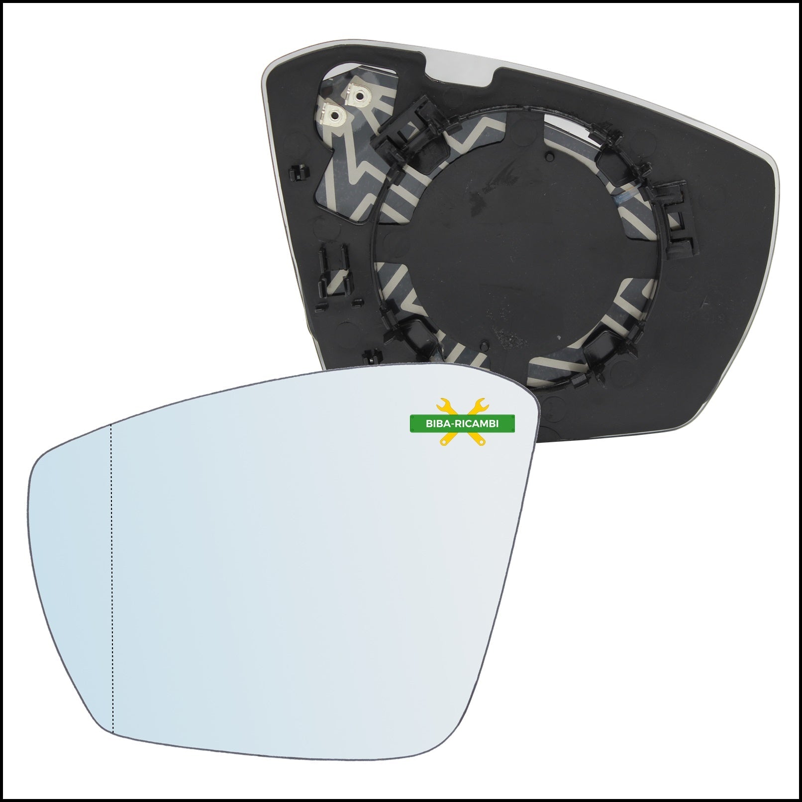 U. Piastra Retrovisore Termica Asferica Lato Dx-Guidatore art.P406-LTS ( BIBA-RICAMBI