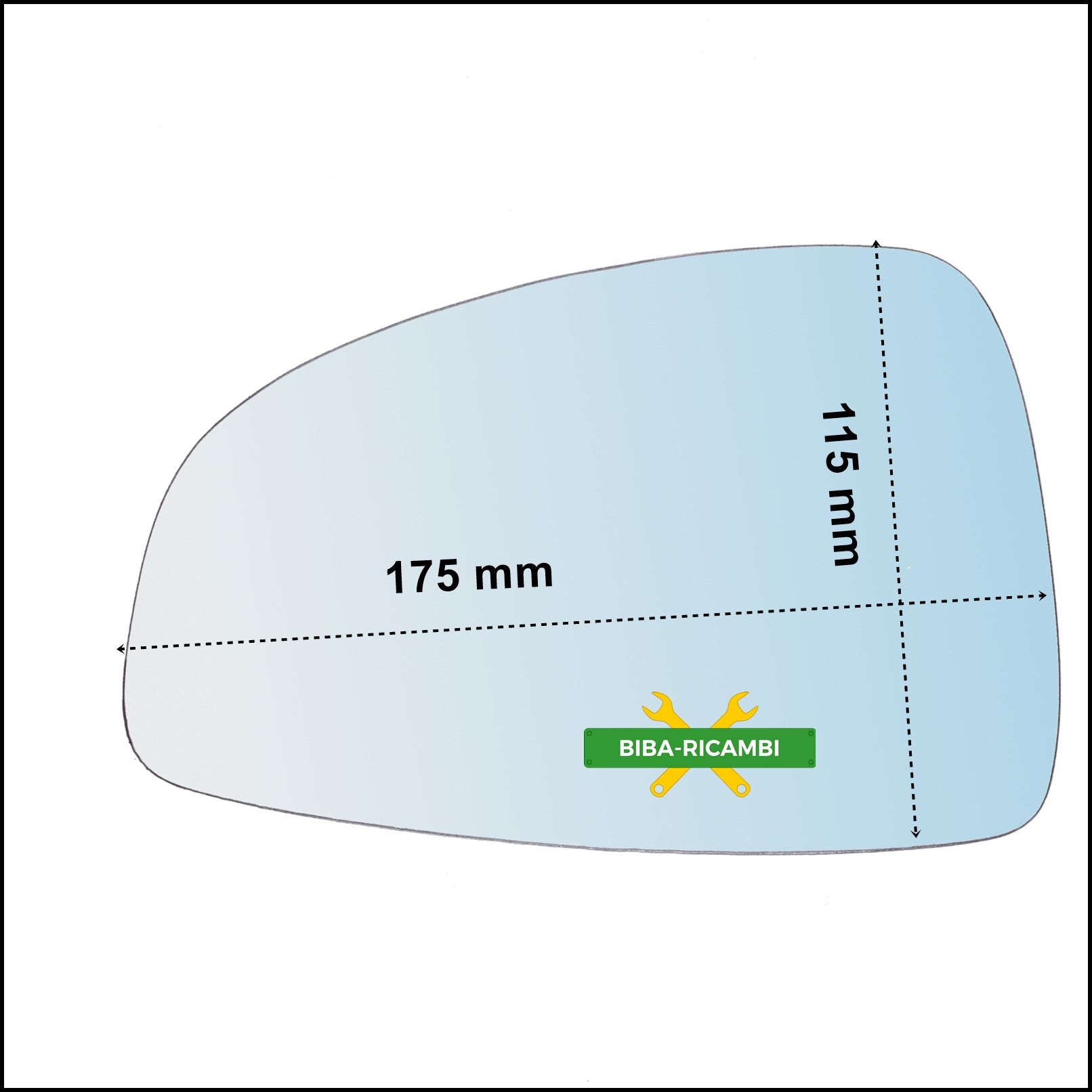 Vetro Specchio Retrovisore Lato DX Compatibile Per Audi TT II dal 2006> (Copia) BIBA-RICAMBI