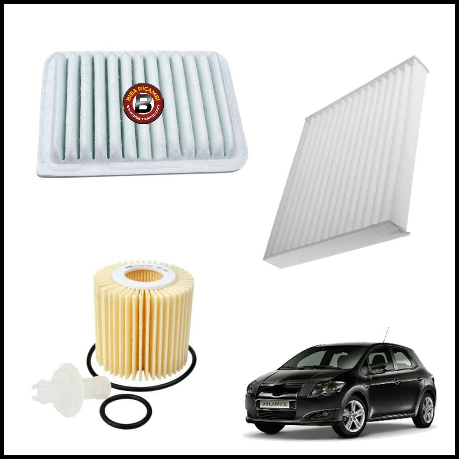 Kit Tagliando Filtri Per Toyota Auris 1.600 97kw/132cv dal 2009> BIBA-RICAMBI
