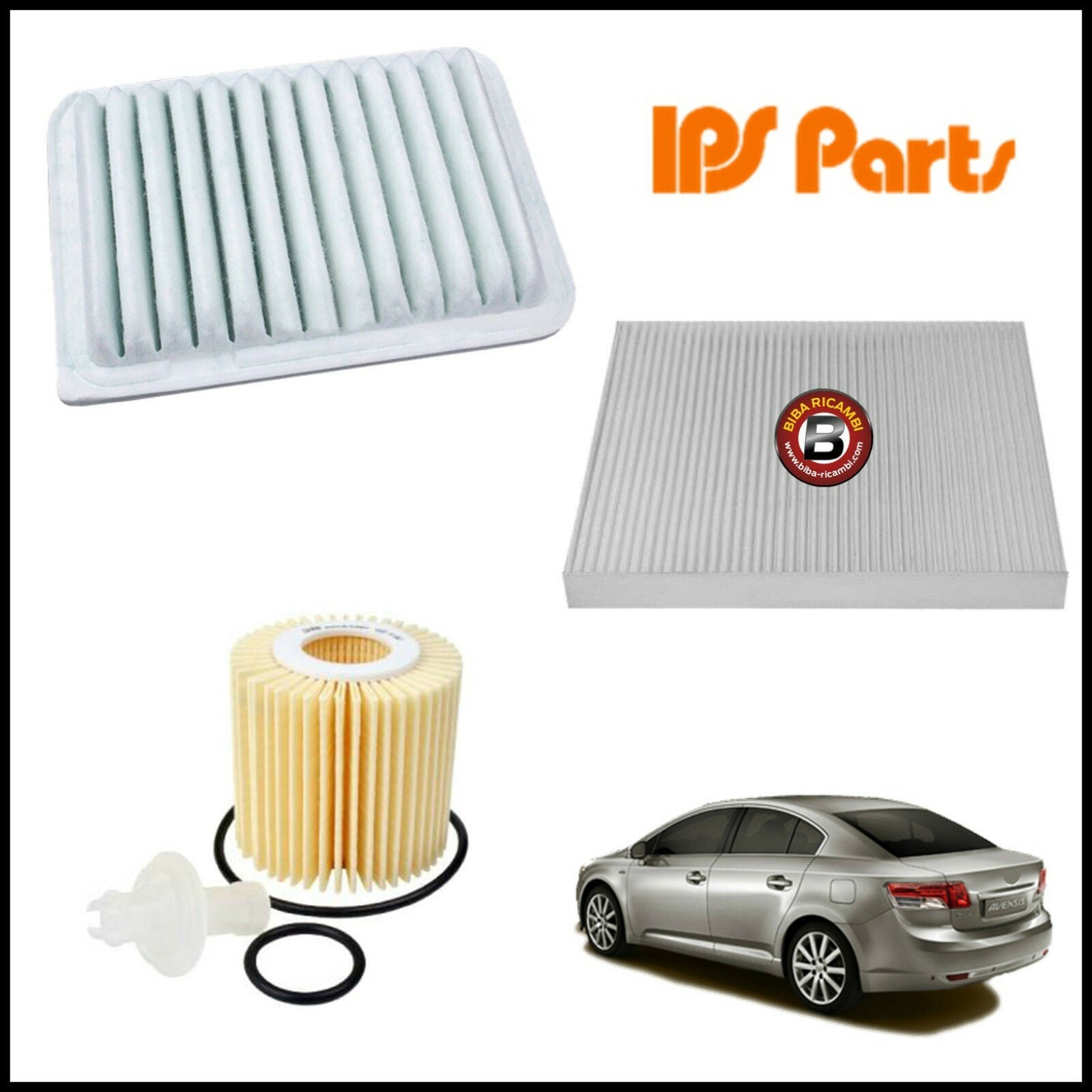 Kit Tagliando Filtri Per Toyota Avensis 1.600 97kw/132cv dal 2008> BIBA-RICAMBI